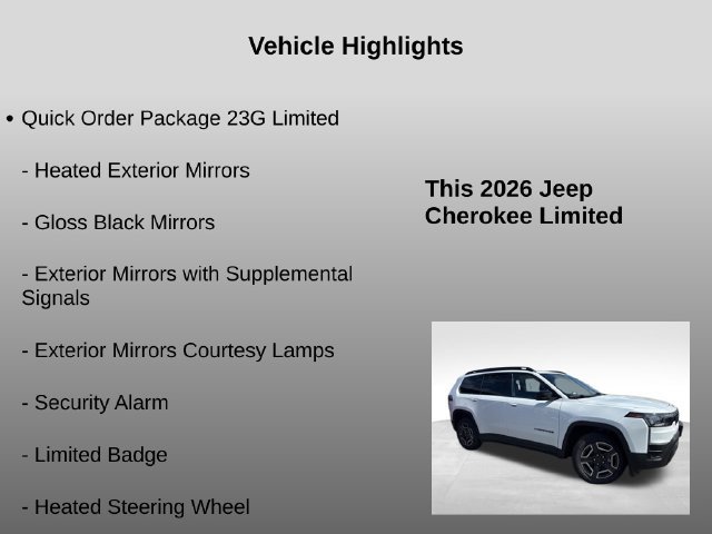 New 2026 Jeep Cherokee Limited AWD/4WD image 33