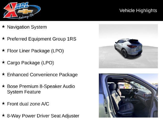 Certified 2023 Chevrolet Blazer RS w/ Enhanced Convenience Package AWD/4WD image 2