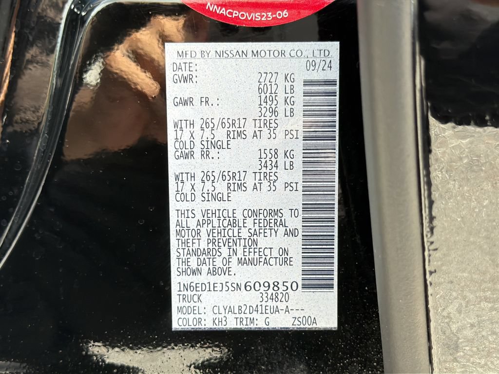 Certified 2025 Nissan Frontier SV RWD image 40