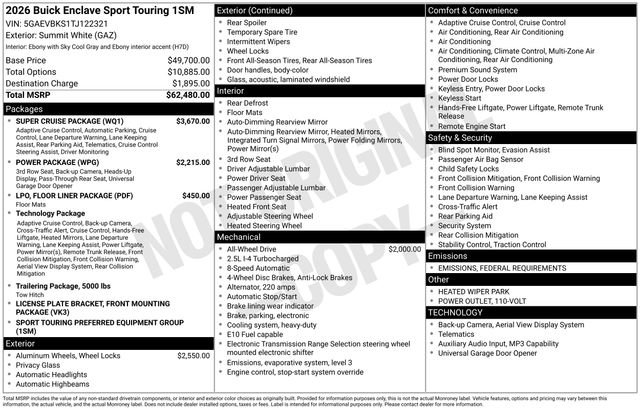 New 2026 Buick Enclave Sport Touring w/ Super Cruise Package image 37