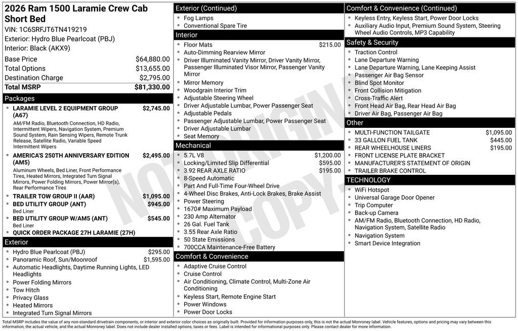 New 2026 RAM 1500 Laramie AWD/4WD image 6