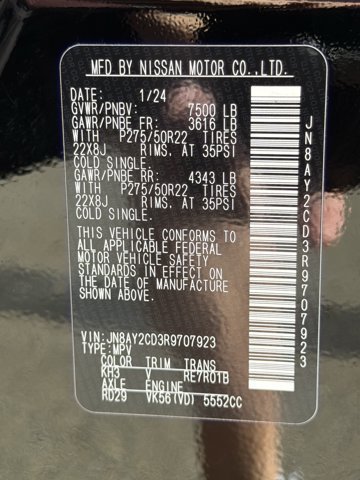 Used 2024 Nissan Armada Platinum w/ Cargo Package AWD/4WD image 35