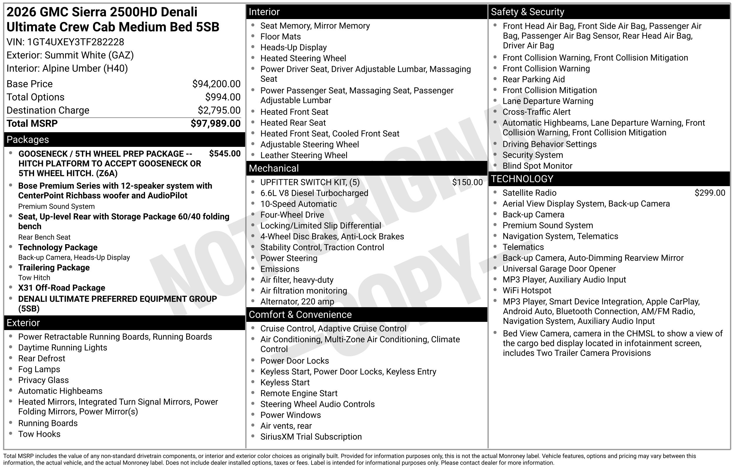 New 2026 GMC Sierra 2500 Denali Ultimate AWD/4WD image 3