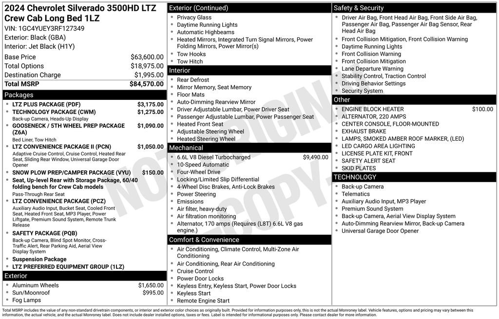 Used 2024 Chevrolet Silverado 3500 LTZ w/ LTZ Plus Package image 6