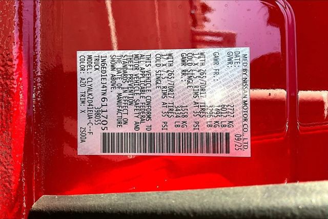 New 2026 Nissan Frontier Pro-X w/ Pro-X Convenience Package image 8