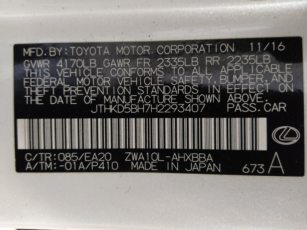 Used 2017 Lexus CT 200h w/ Accessory Package image 33