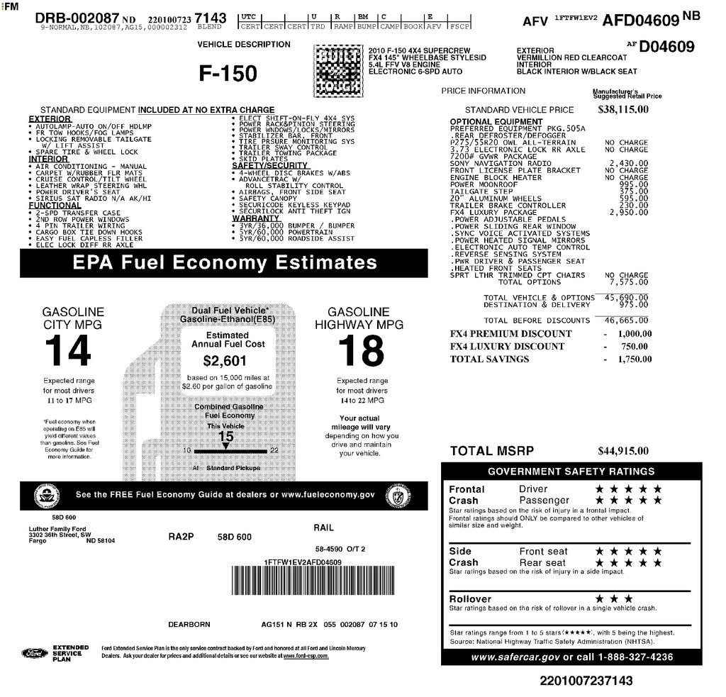 Used 2010 Ford F150 FX4 image 15