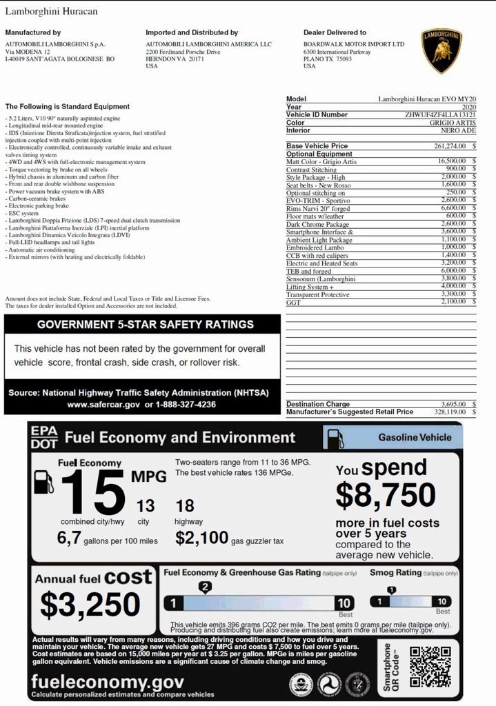 Used 2020 Lamborghini Huracan EVO image 2