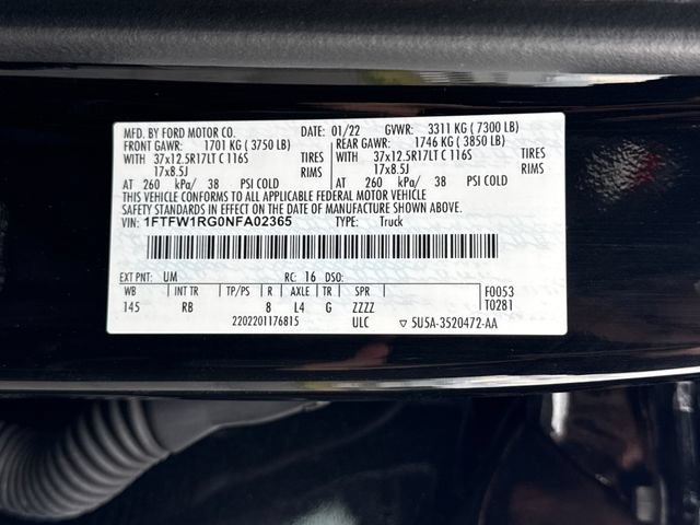 Used 2022 Ford F150 Raptor w/ Raptor 37 Performance Package AWD/4WD image 24