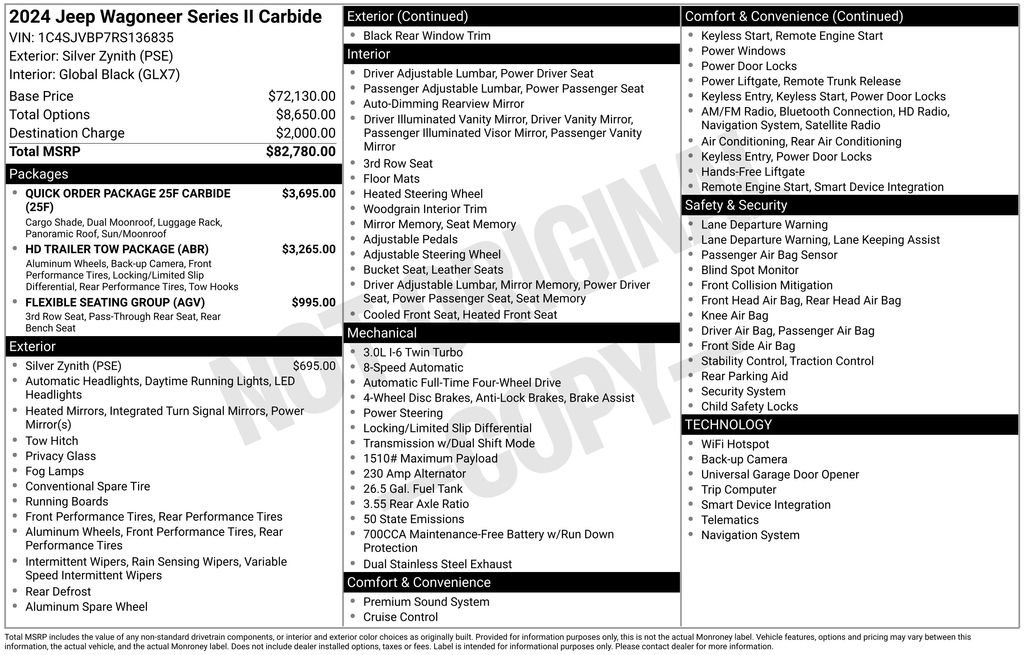 Certified 2024 Jeep Wagoneer Series II AWD/4WD image 25