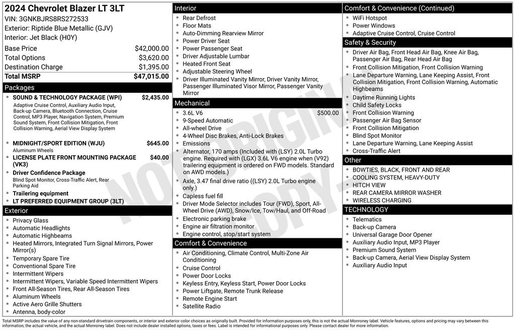 Certified 2024 Chevrolet Blazer LT w/ Sound & Technology Package image 6