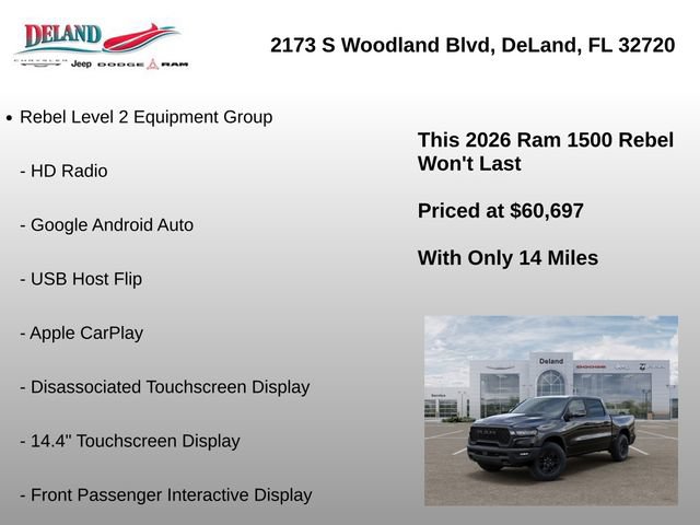 New 2026 RAM 1500 Rebel w/ Rebel Level 2 Equipment Group AWD/4WD image 30