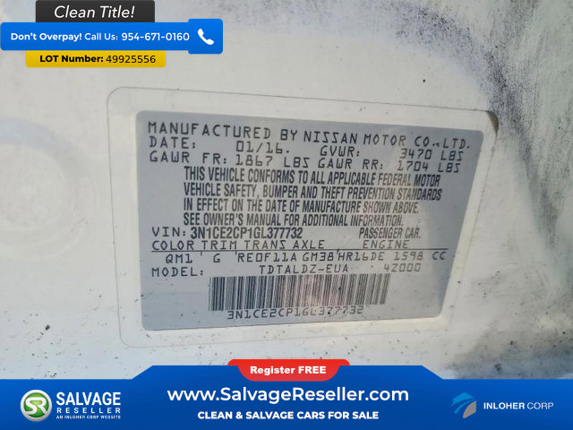 Used 2016 Nissan Versa Note SV FWD image 16