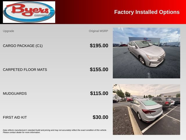 Used 2020 Hyundai Elantra Value Edition w/ Cargo Package (C1) FWD image 10