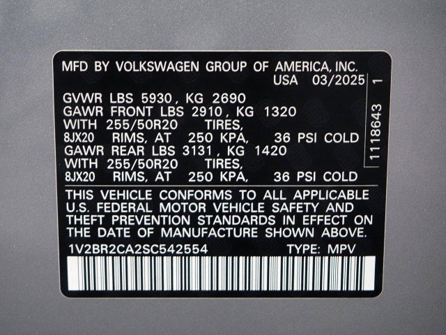 Used 2025 Volkswagen Atlas SEL AWD/4WD image 69