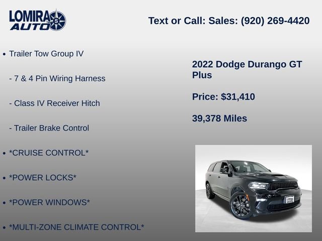 Used 2022 Dodge Durango GT w/ Blacktop Package AWD/4WD image 39
