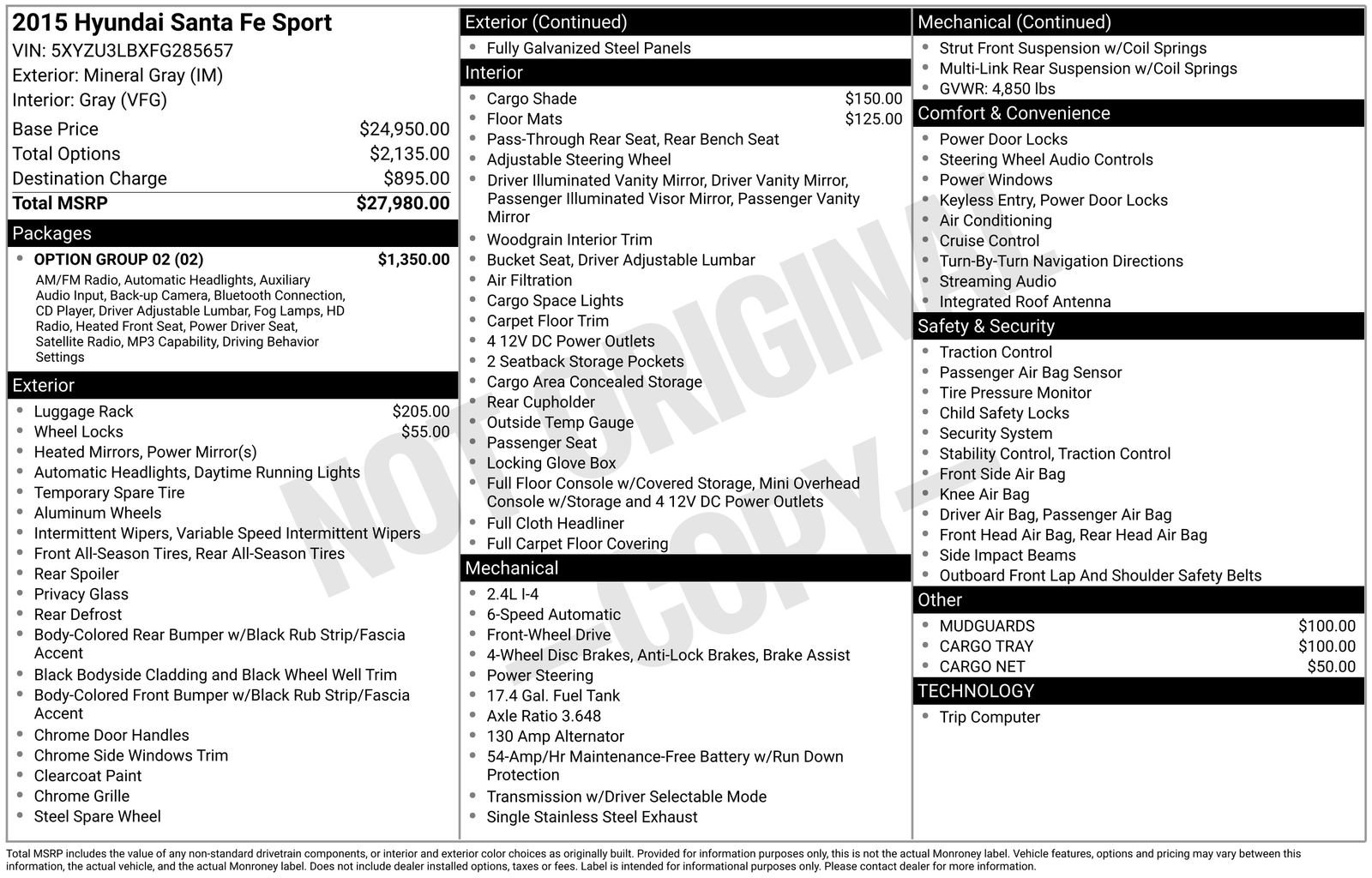 Used 2015 Hyundai Santa Fe Sport w/ Option Group 02 FWD image 31