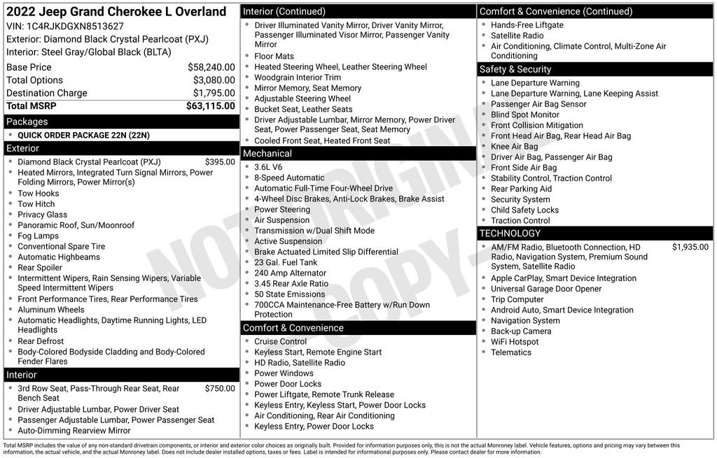 Used 2022 Jeep Grand Cherokee L Overland image 26