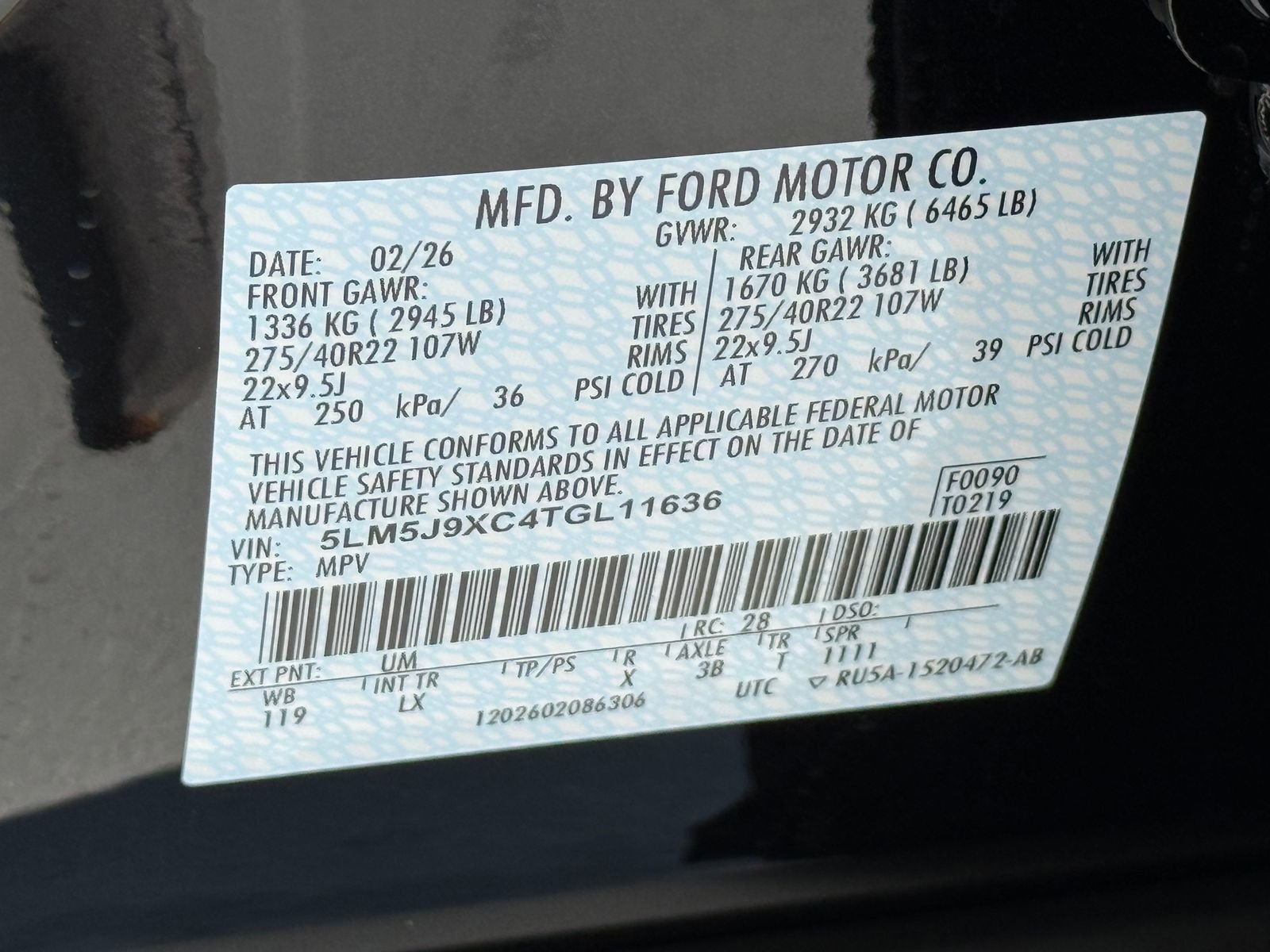 New 2026 Lincoln Aviator Black Label w/ Jet Appearance Package image 35