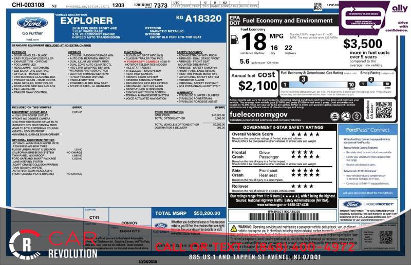 Used 2019 Ford Explorer Sport w/ Equipment Group 401A AWD/4WD image 9