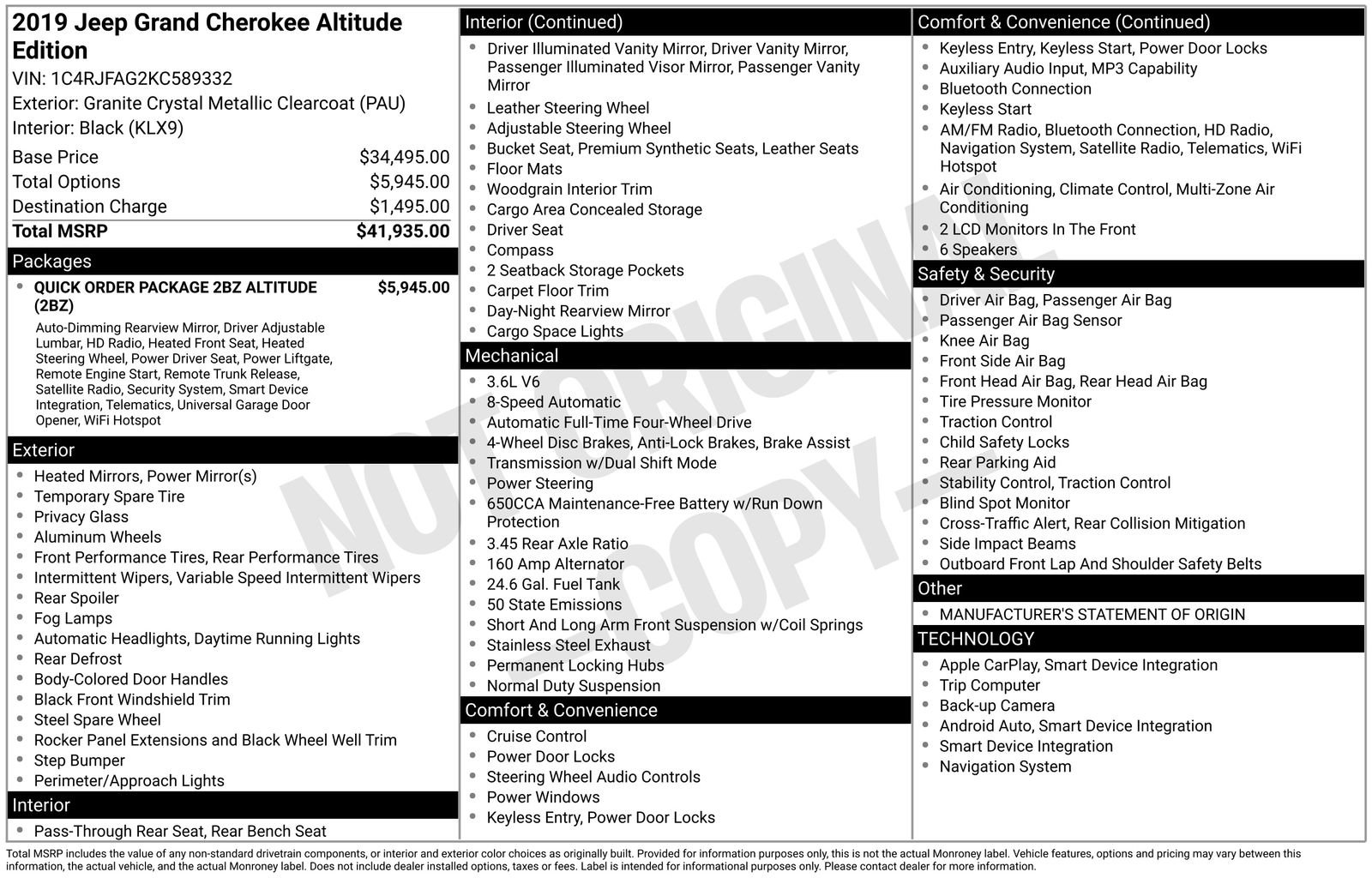 Used 2019 Jeep Grand Cherokee Altitude image 28