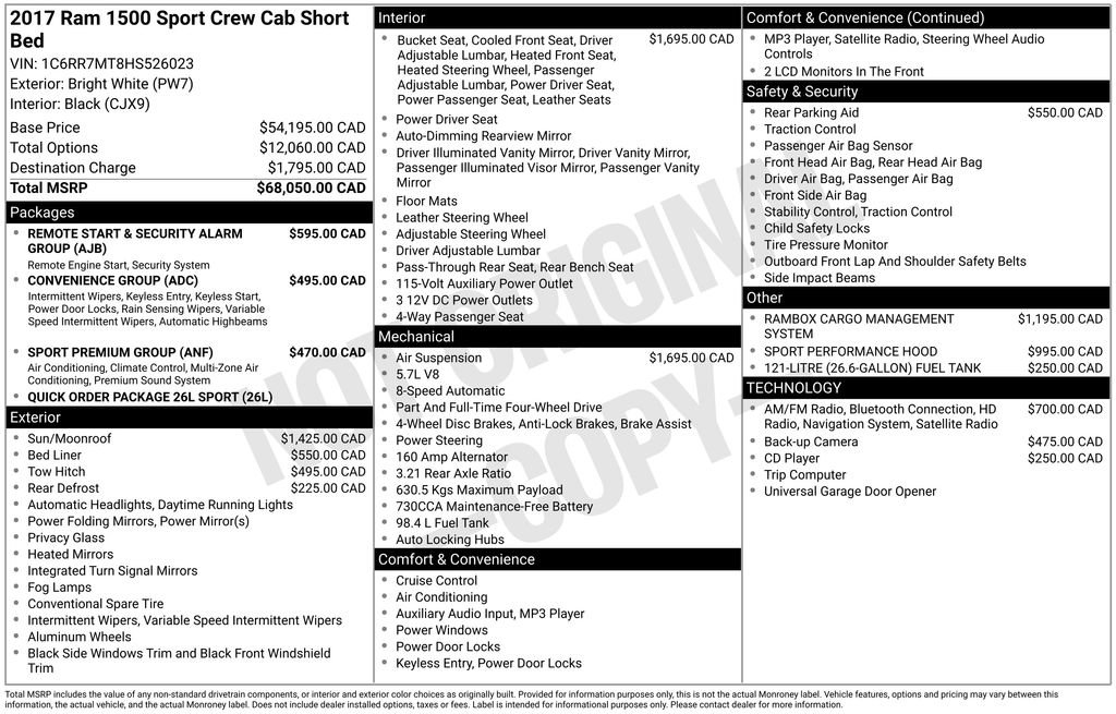 Used 2017 RAM 1500 Sport AWD/4WD image 45