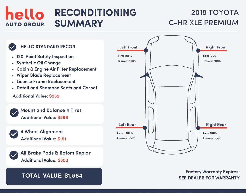 Used 2018 Toyota C-HR XLE FWD image 3