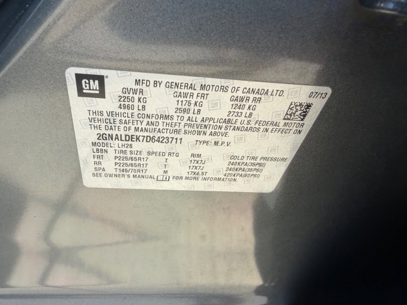 Used 2013 Chevrolet Equinox LT w/ Driver Convenience Package image 9