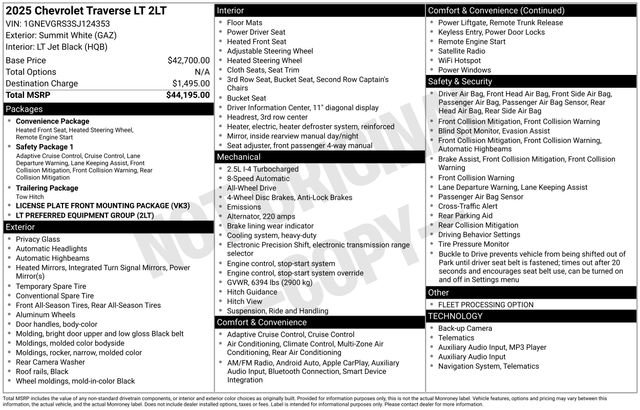 Certified 2025 Chevrolet Traverse LT image 2