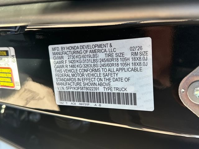 New 2026 Honda Ridgeline RTL image 30