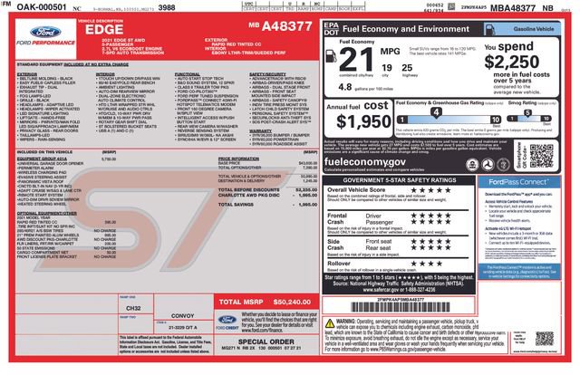 Used 2021 Ford Edge ST w/ Equipment Group 401A image 28