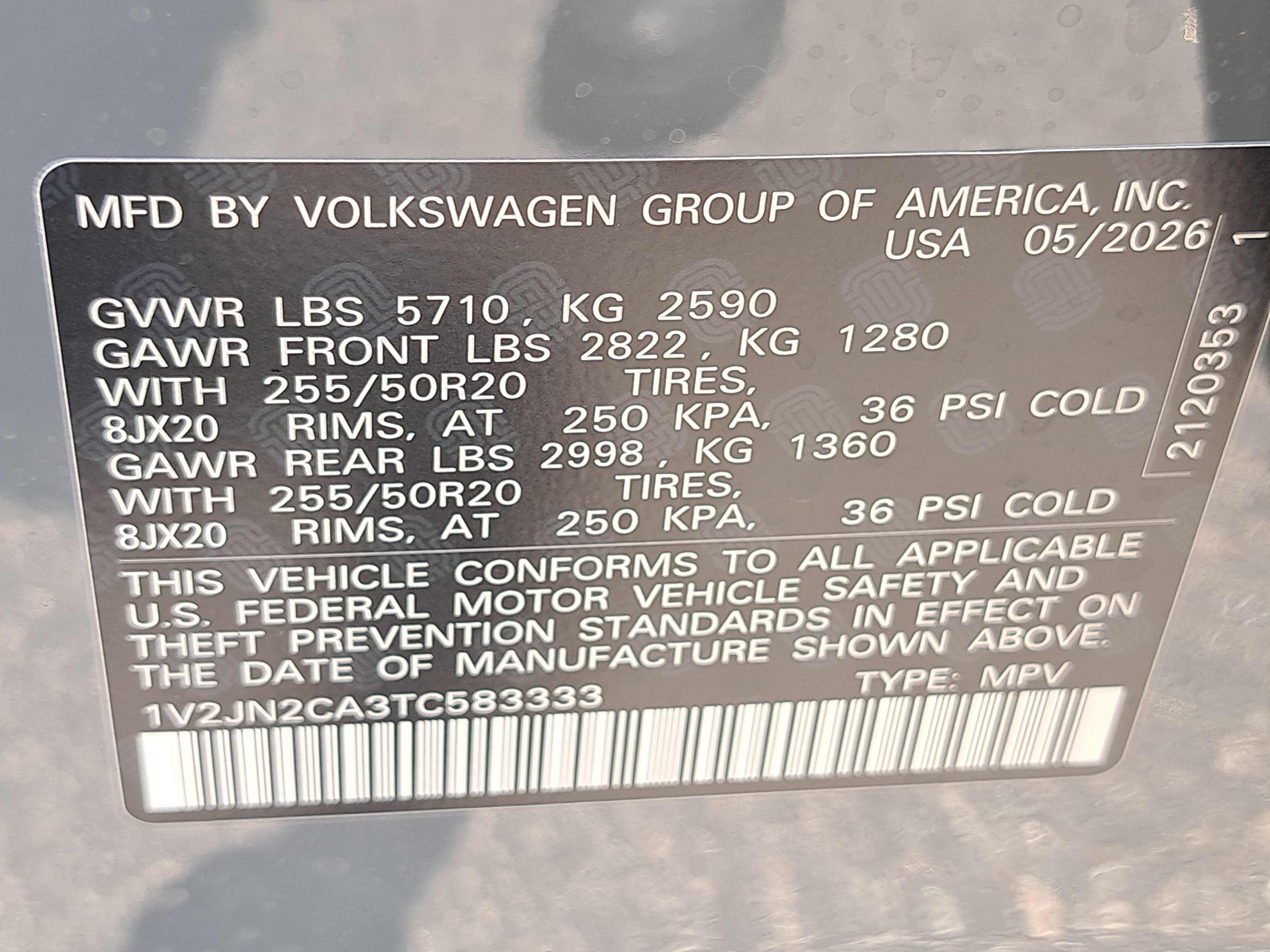 New 2026 Volkswagen Atlas SE FWD image 35
