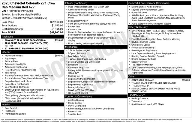 Used 2023 Chevrolet Colorado Z71 w/ Advanced Trailering Package image 5