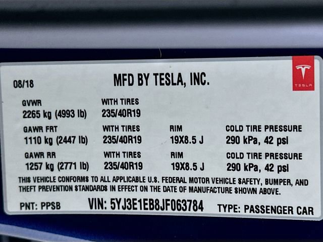 Used 2018 Tesla Model 3 Performance image 30