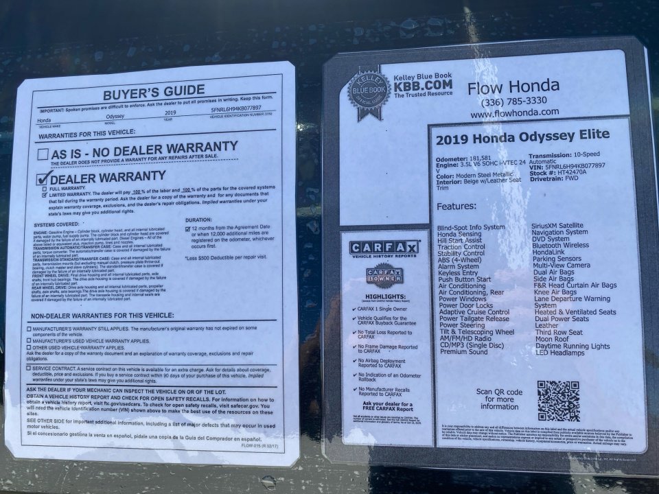 Used 2019 Honda Odyssey Elite image 37