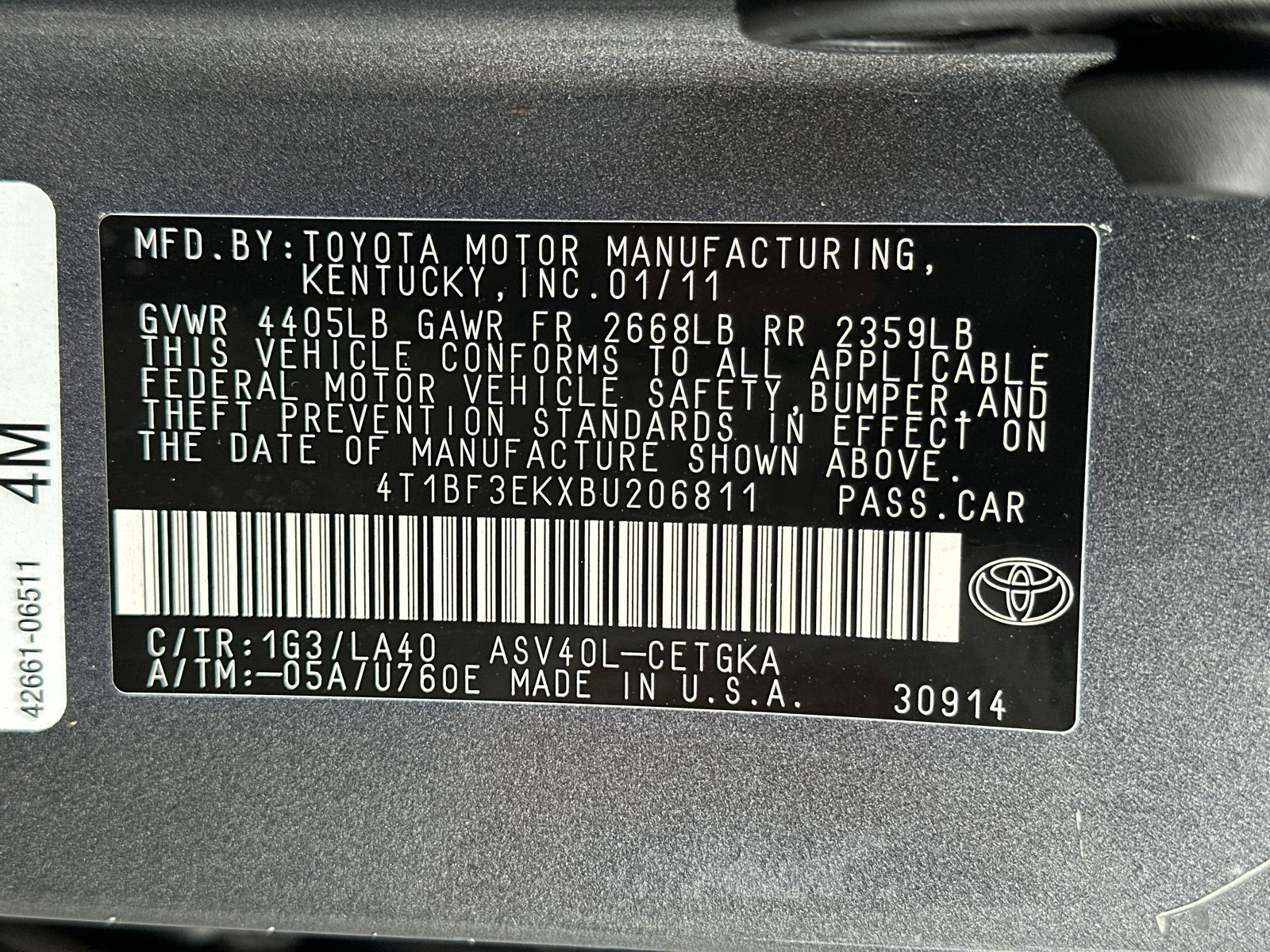Used 2011 Toyota Camry XLE w/ XLE Extra-Value Pkg #2 FWD image 28