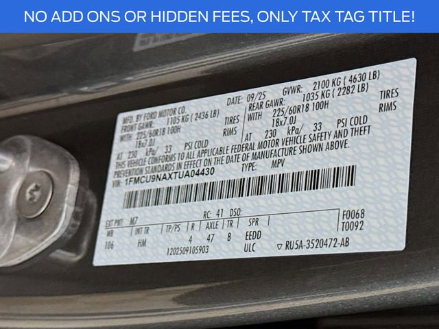 New 2026 Ford Escape ST-Line Select w/ Tech Pack #2 image 34