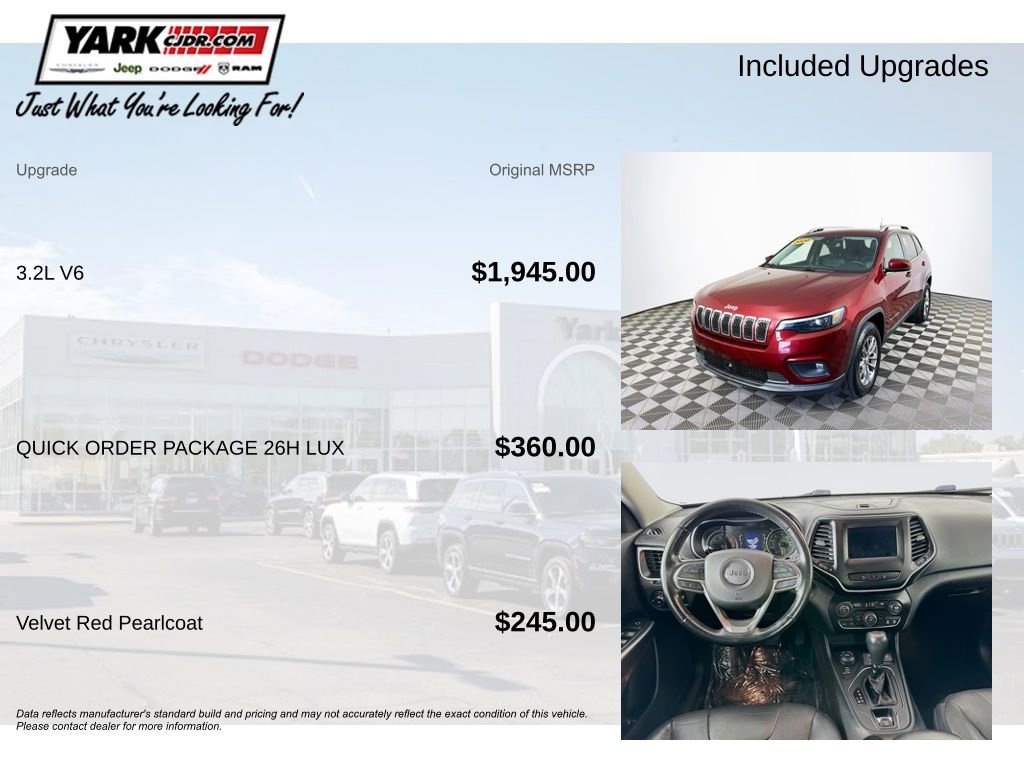 Certified 2020 Jeep Cherokee Latitude Lux w/ Quick Order Package 26H Lux image 5