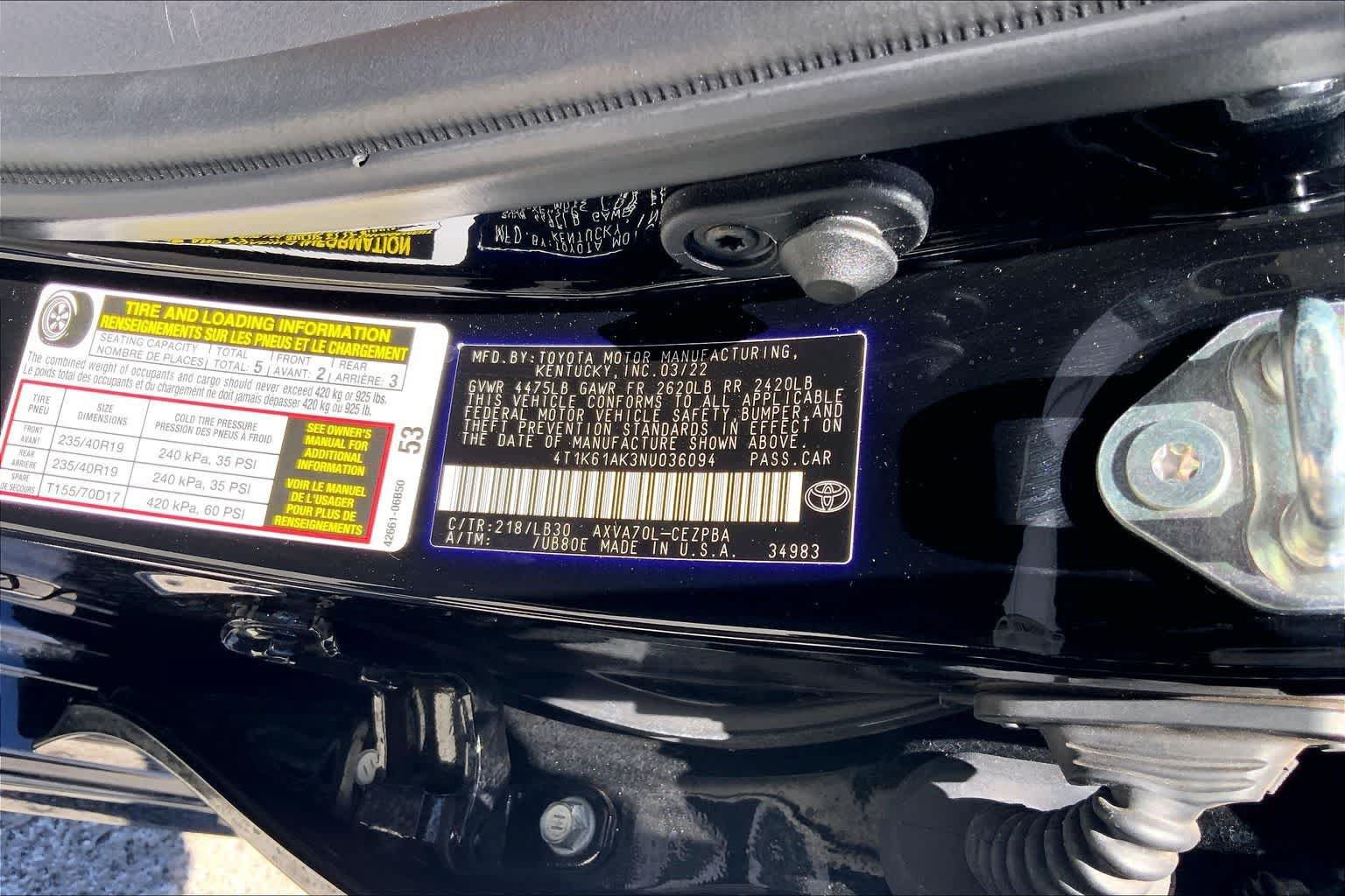 Used 2022 Toyota Camry XSE FWD image 20