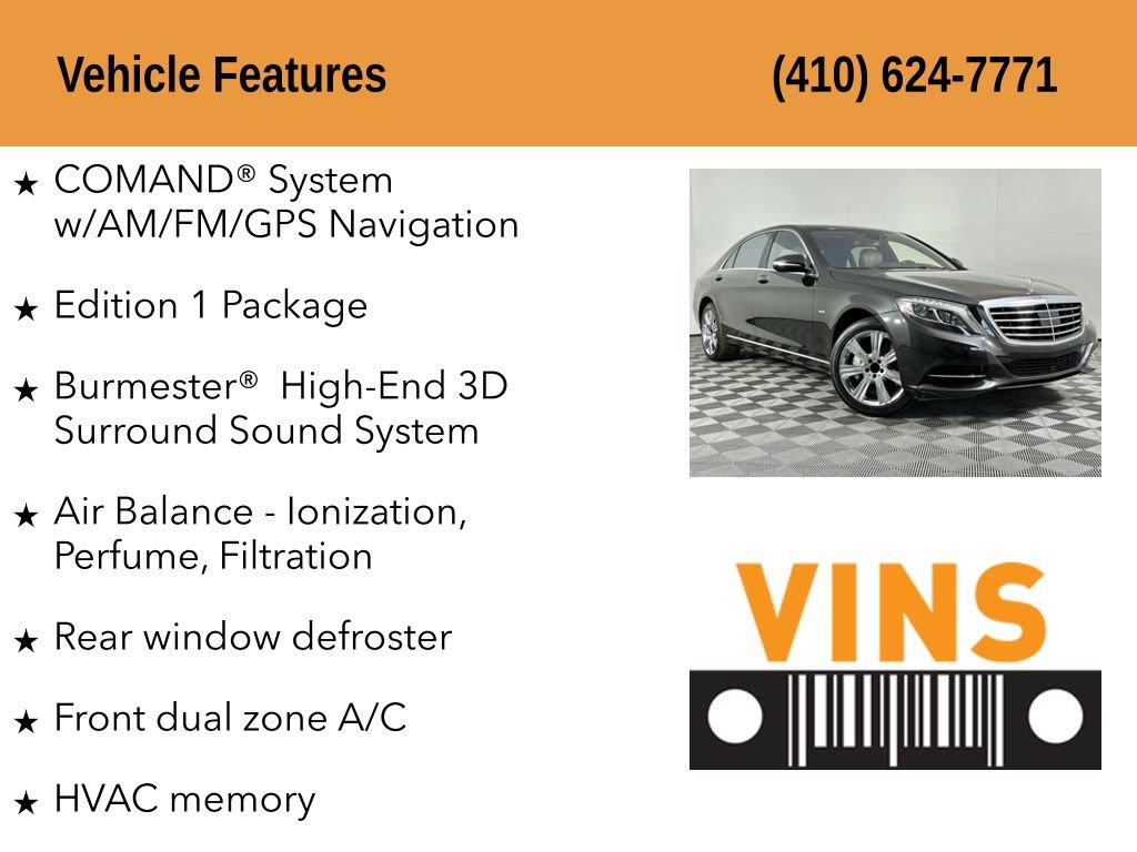 Used 2014 Mercedes-Benz S 550 Sedan w/ Edition 1 Package image 5