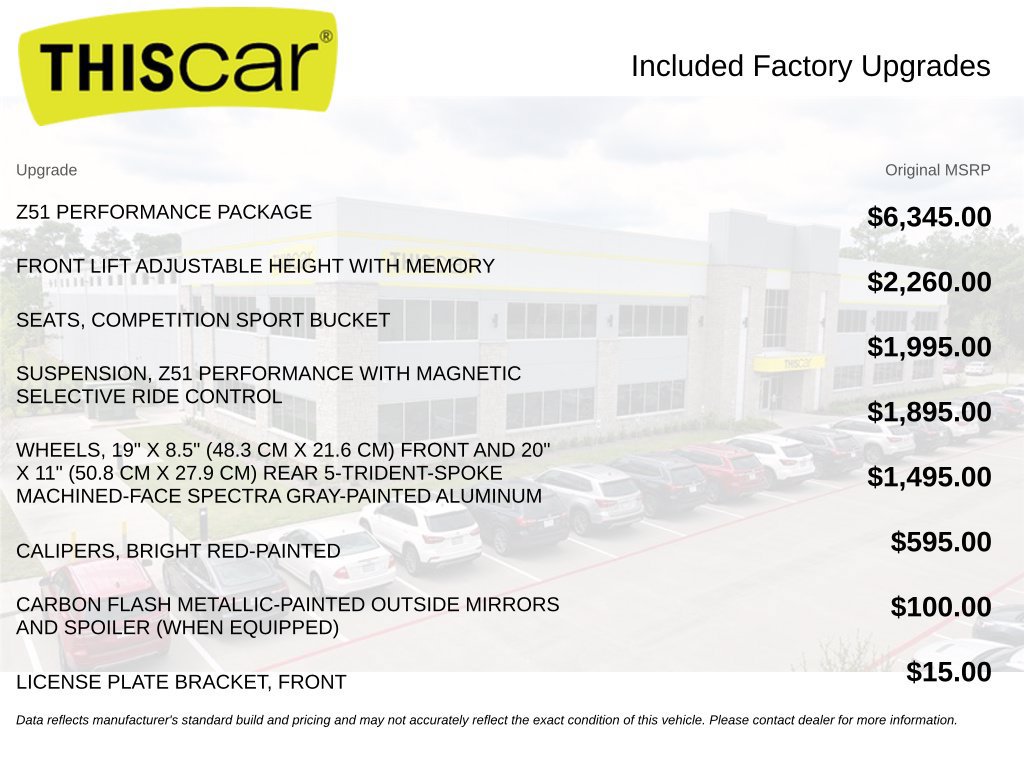 Used 2022 Chevrolet Corvette Stingray Preferred Cpe w/ Z51 Performance Package RWD image 2