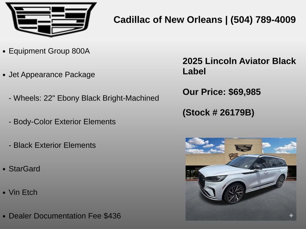 Used 2025 Lincoln Aviator Black Label w/ Jet Appearance Package AWD/4WD image 7