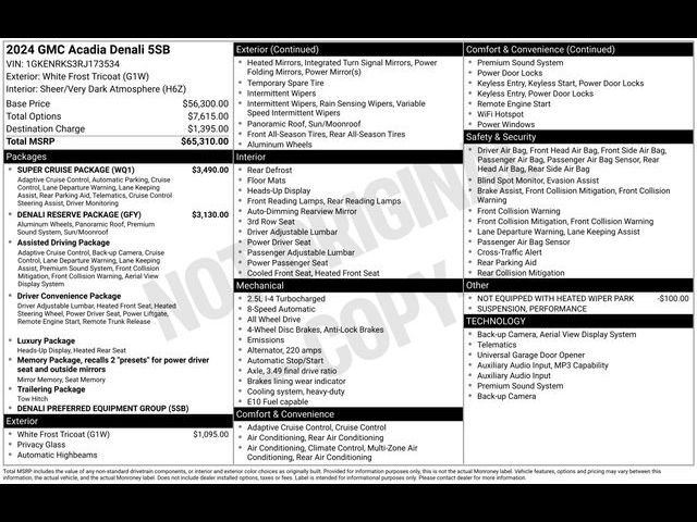 Used 2024 GMC Acadia Denali w/ Super Cruise Package image 25