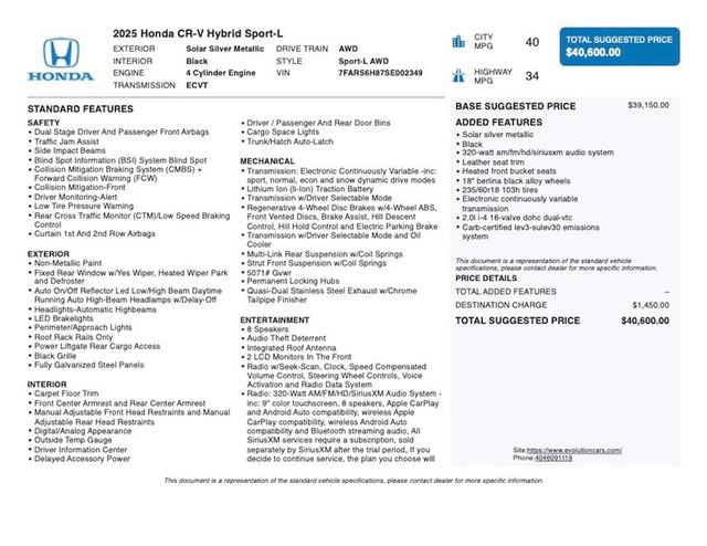 Used 2025 Honda CR-V Sport-L image 4