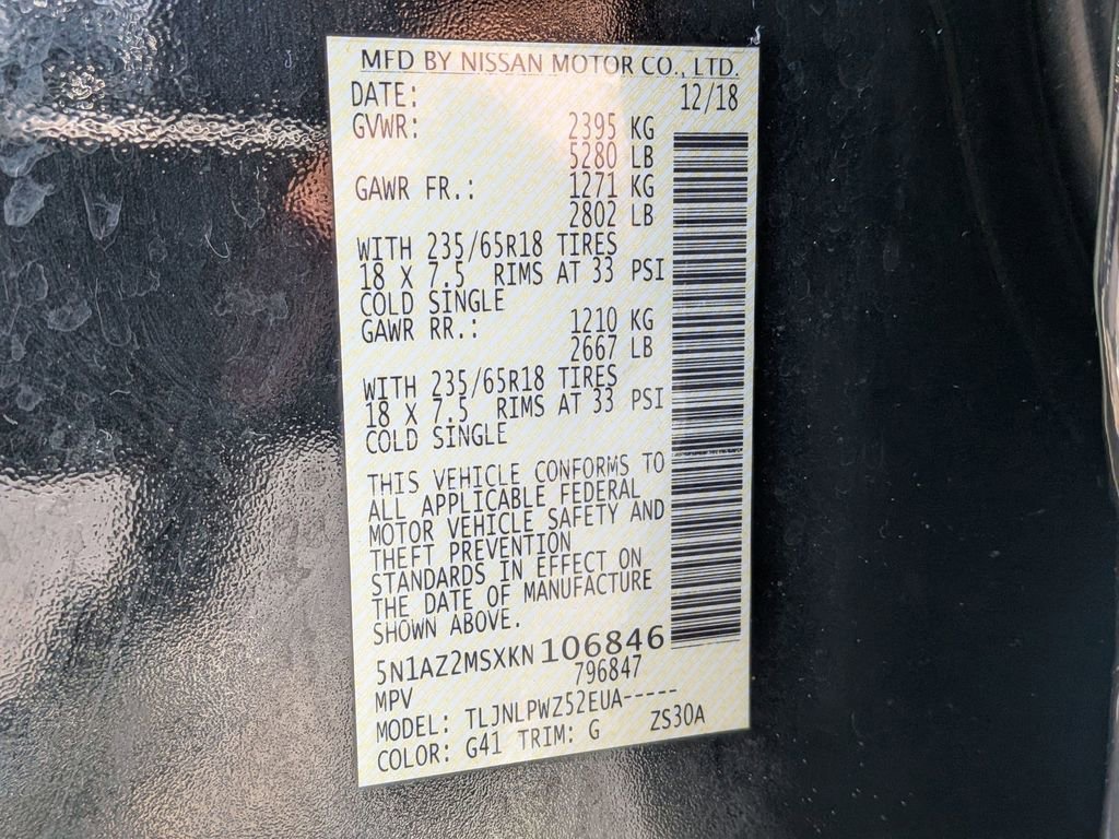 Used 2019 Nissan Murano S AWD/4WD image 27