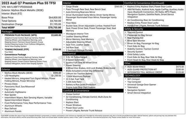Used 2023 Audi Q7 3.0T Premium Plus w/ Premium Plus Package image 16