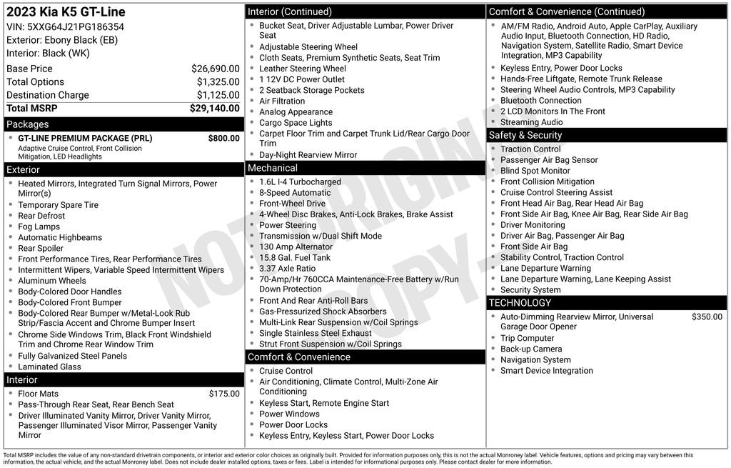 Used 2023 Kia K5 GT-Line w/ GT-Line Premium Package FWD image 15