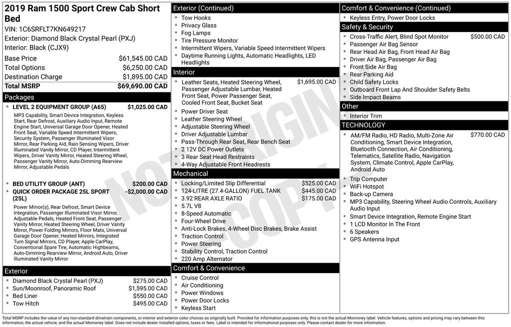Used 2019 RAM 1500 Sport w/ Level 2 Equipment Group AWD/4WD image 5
