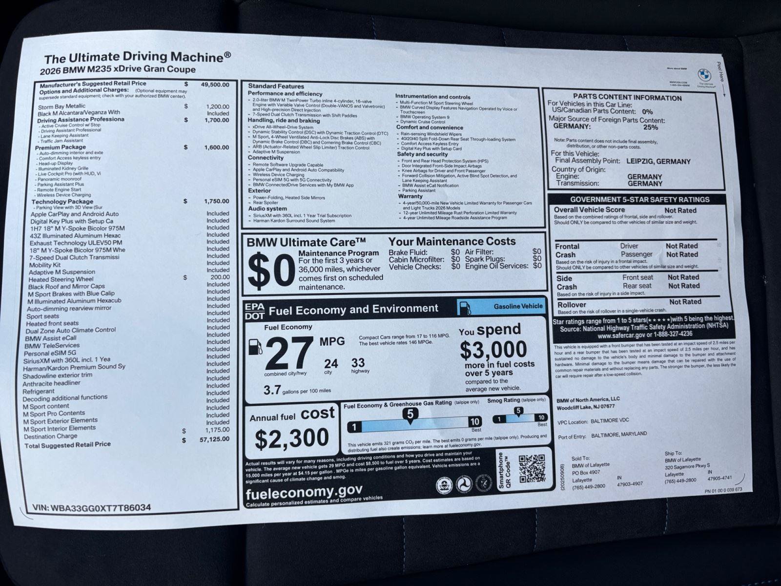 Used 2026 BMW M235i xDrive w/ Technology Package AWD/4WD image 30