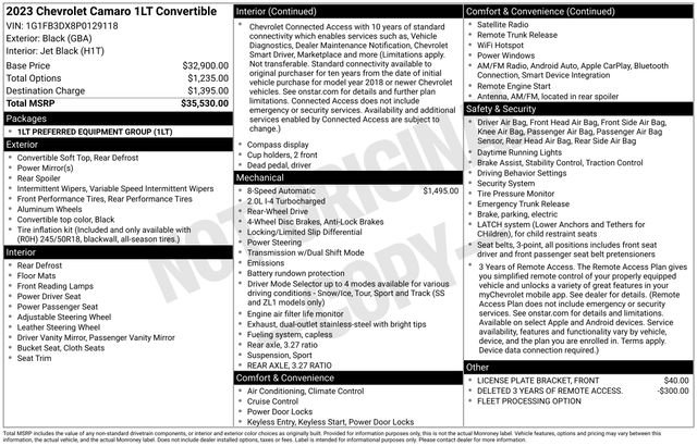 Used 2023 Chevrolet Camaro LT image 33